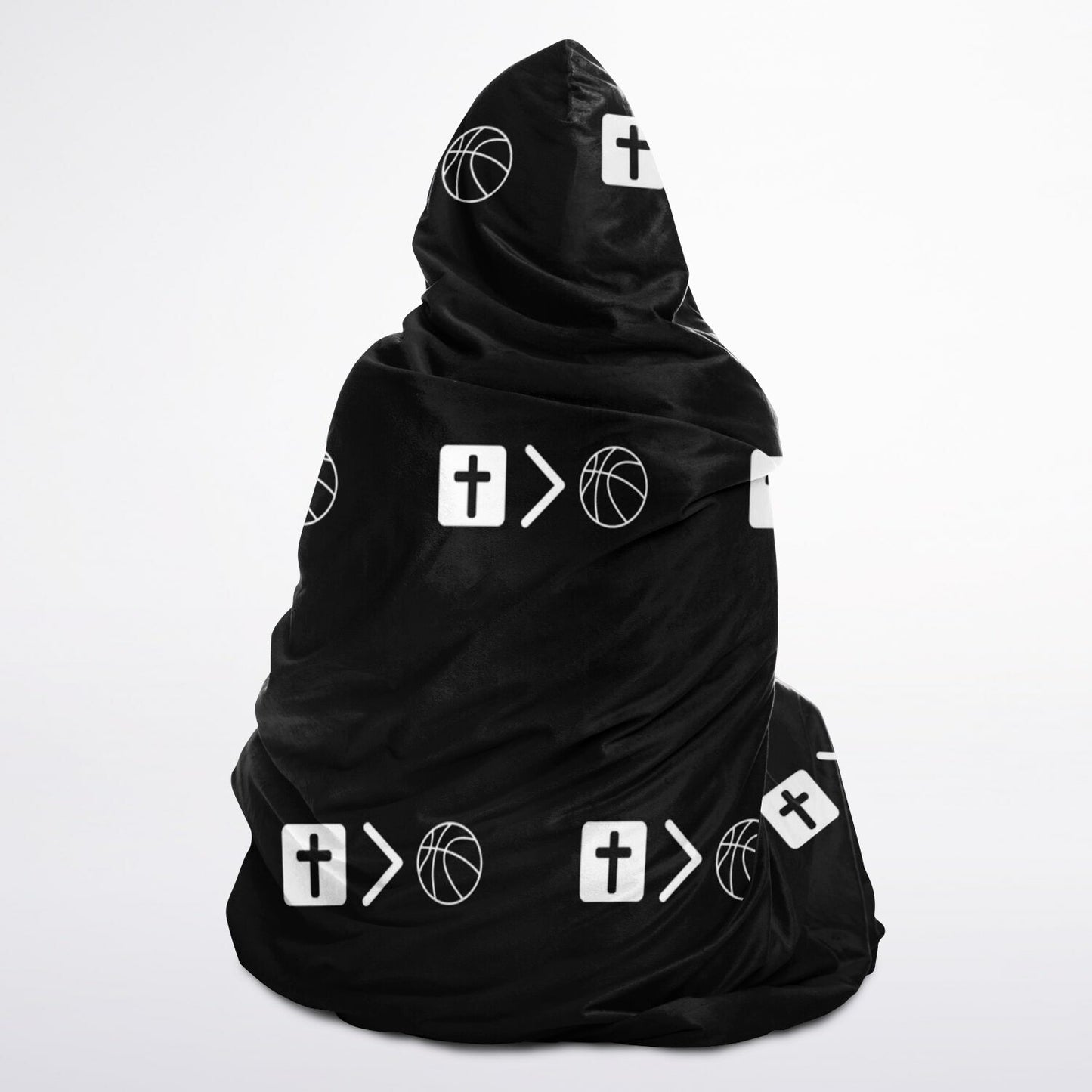 Jesus is bigger than basketball Hooded Blanket Micro Fleece