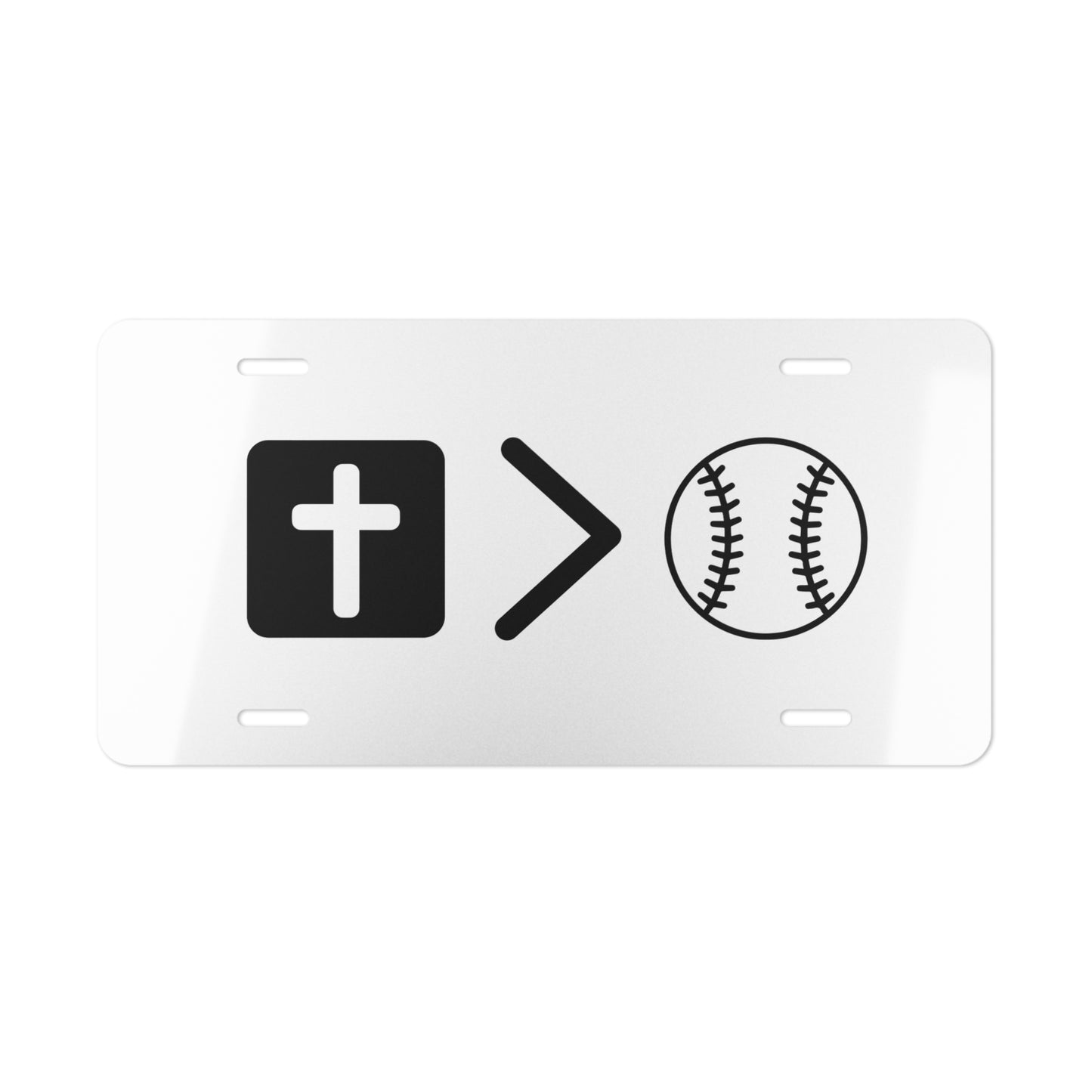 Jesus is bigger than baseball vehicle Plate
