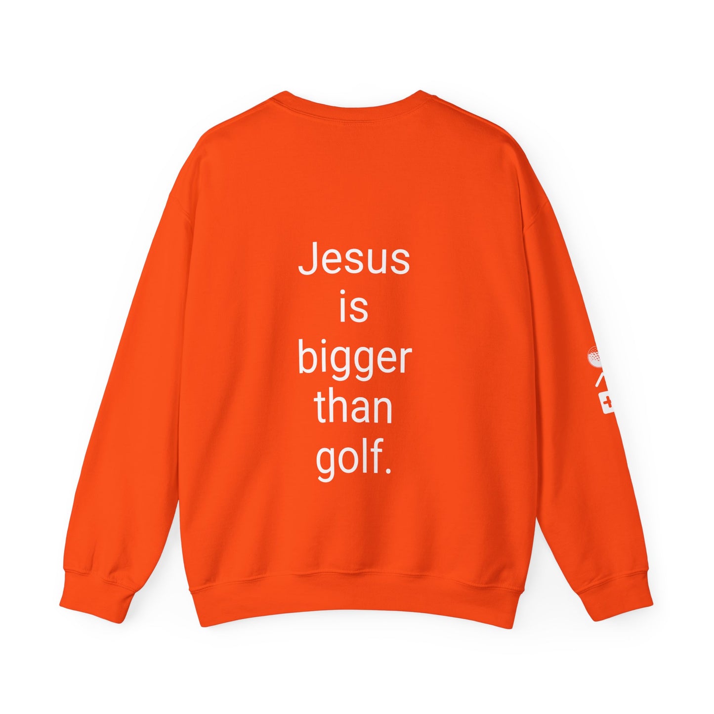 Jesus is bigger than golf Unisex Heavy Blend™ Crewneck Sweatshirt