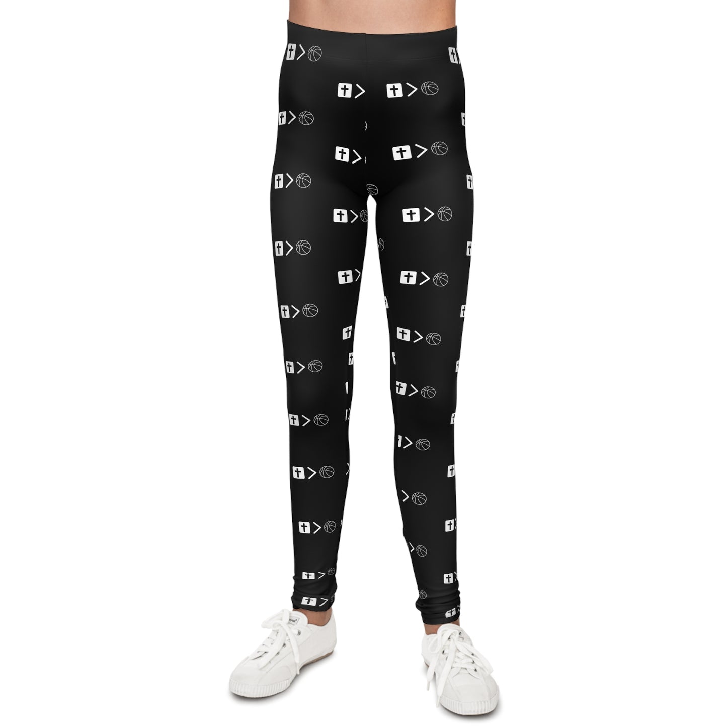 Jesus is Bigger than Basketball All over Print Youth Leggings