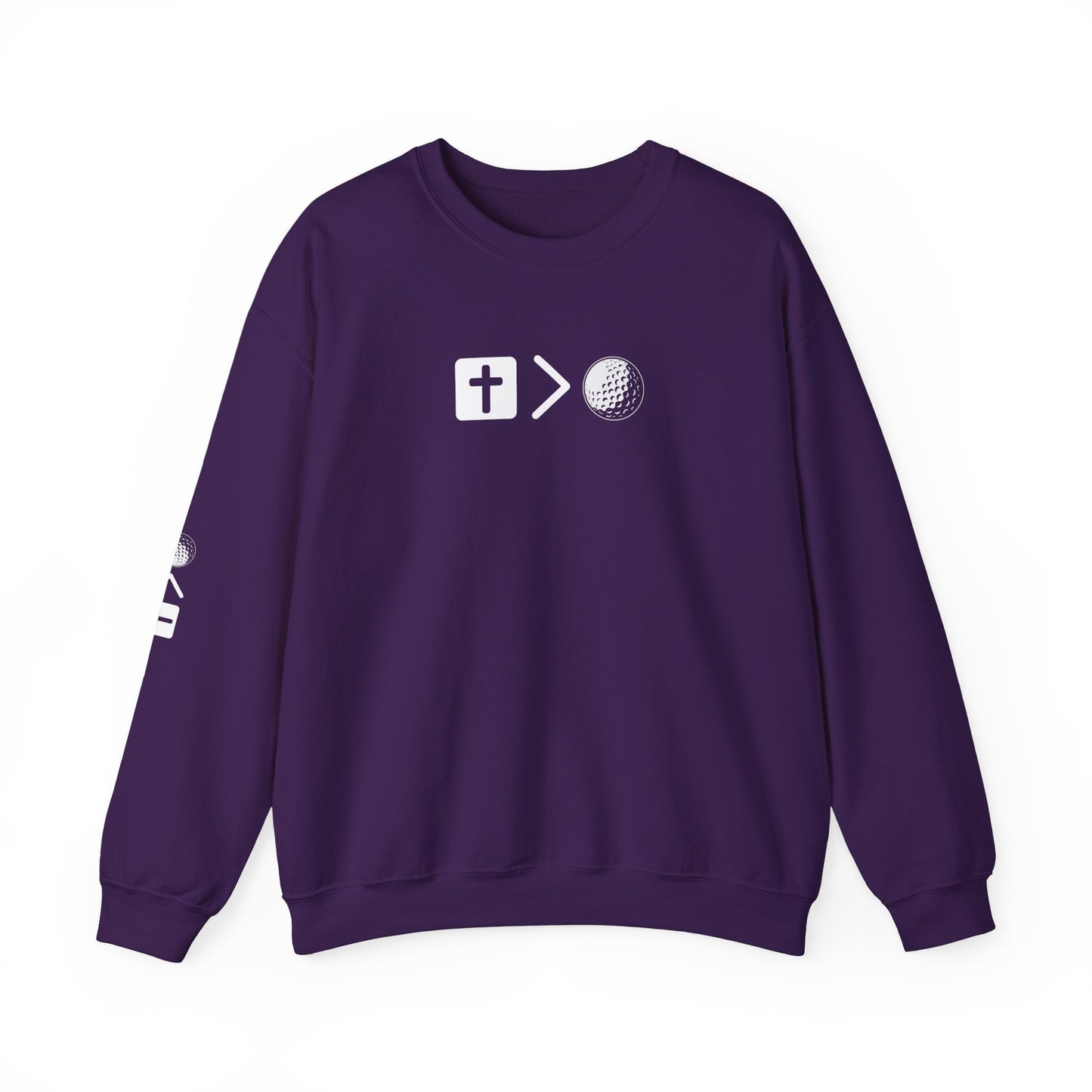 Jesus is bigger than golf Unisex Heavy Blend™ Crewneck Sweatshirt
