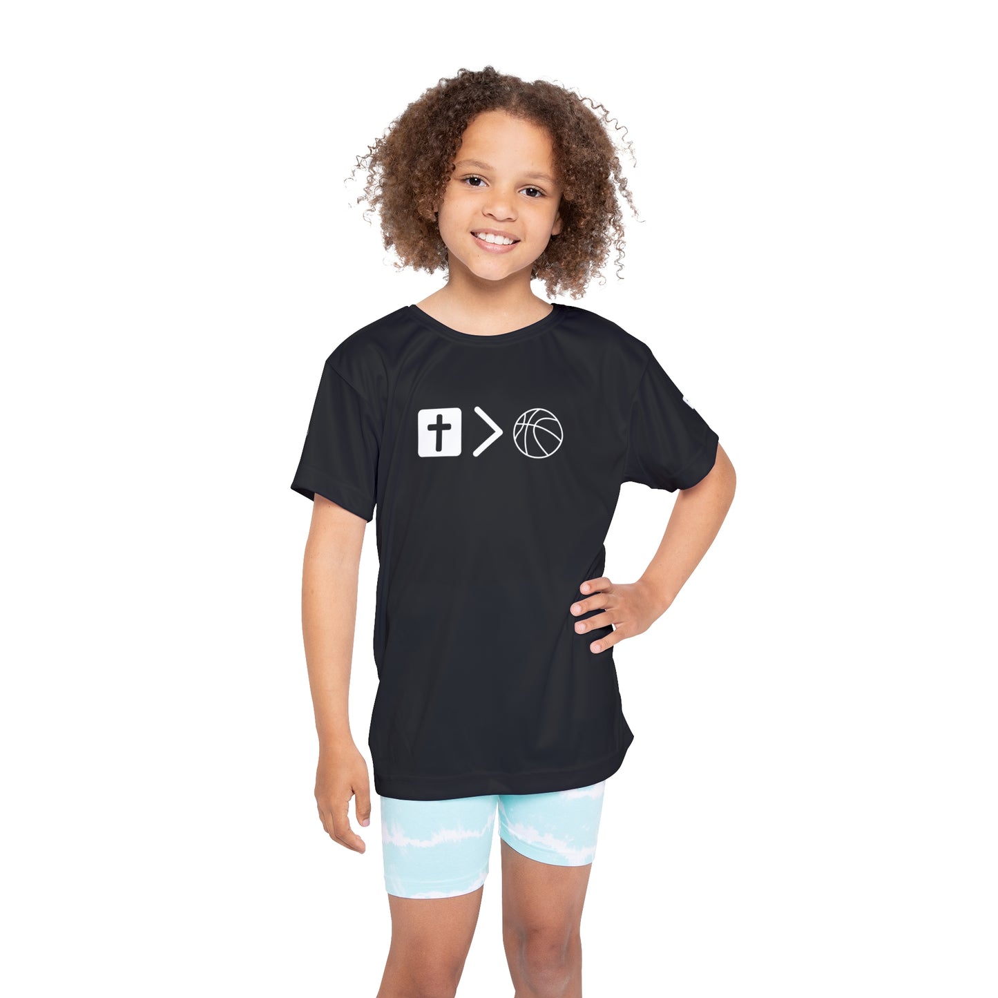 Athletic Jesus is bigger than basketball Youth Shirt