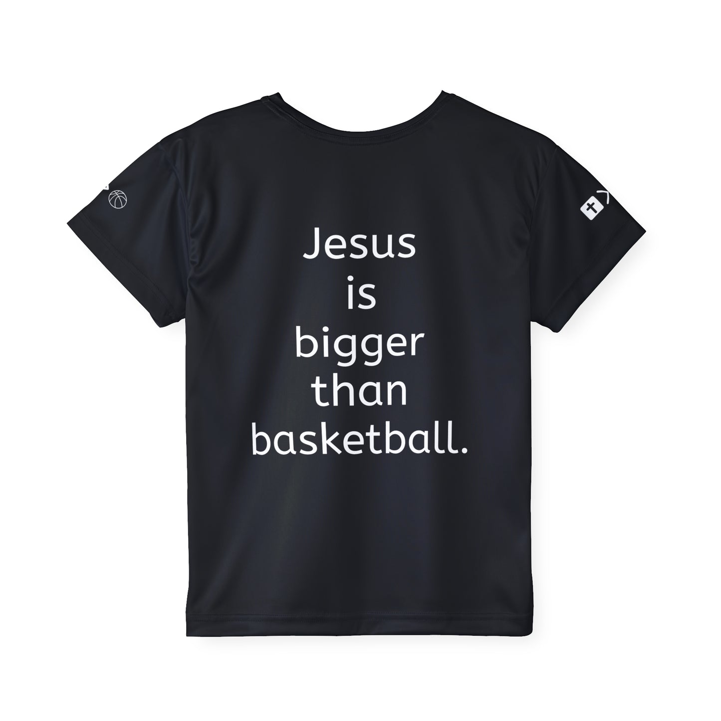 Athletic Jesus is bigger than basketball Youth Shirt