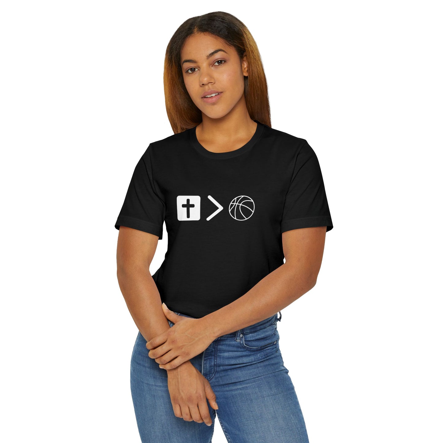 Jesus is bigger than basketball Classic Unisex Jersey T-Shirt