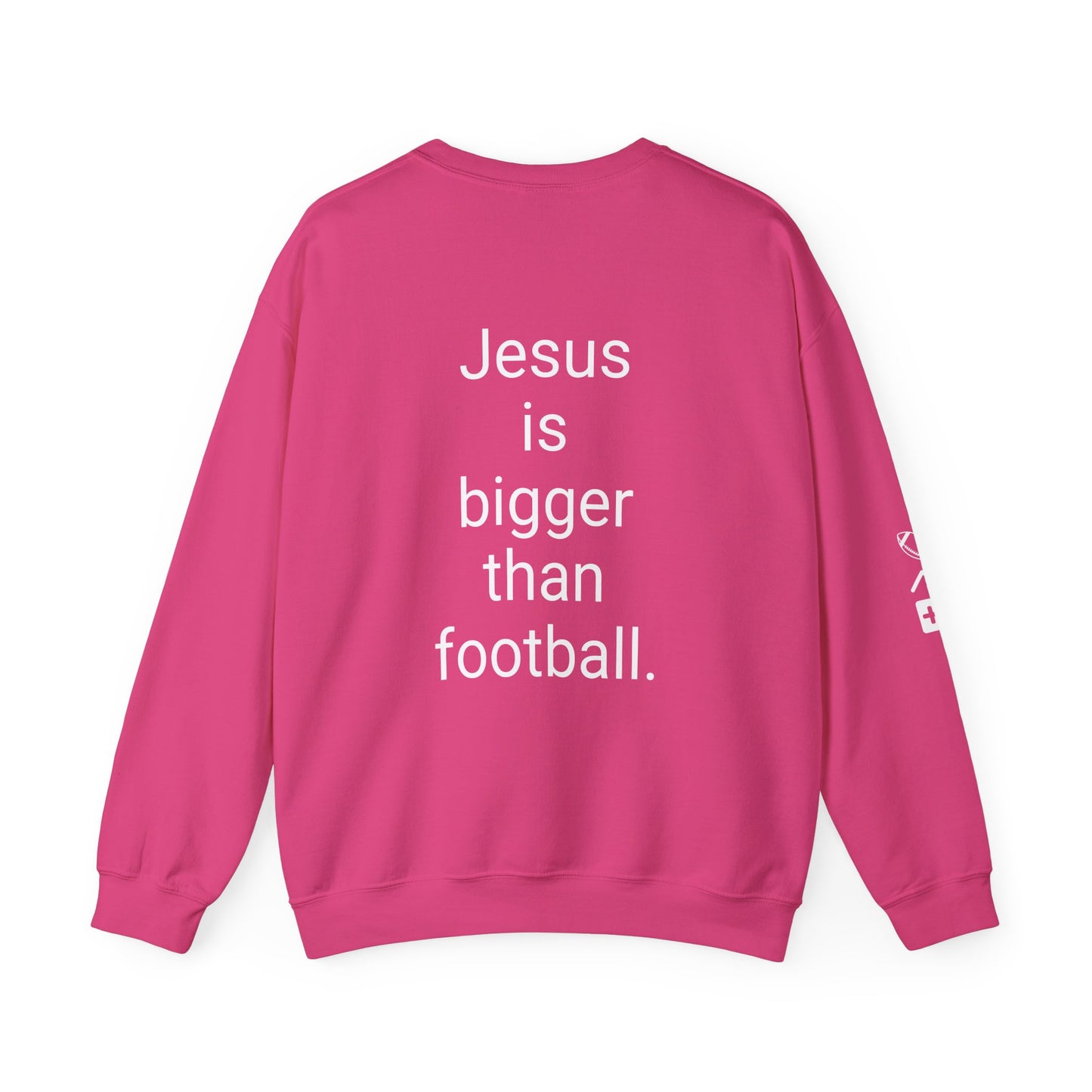 Jesus is bigger than football Unisex Heavy Blend™ Crewneck Sweatshirt