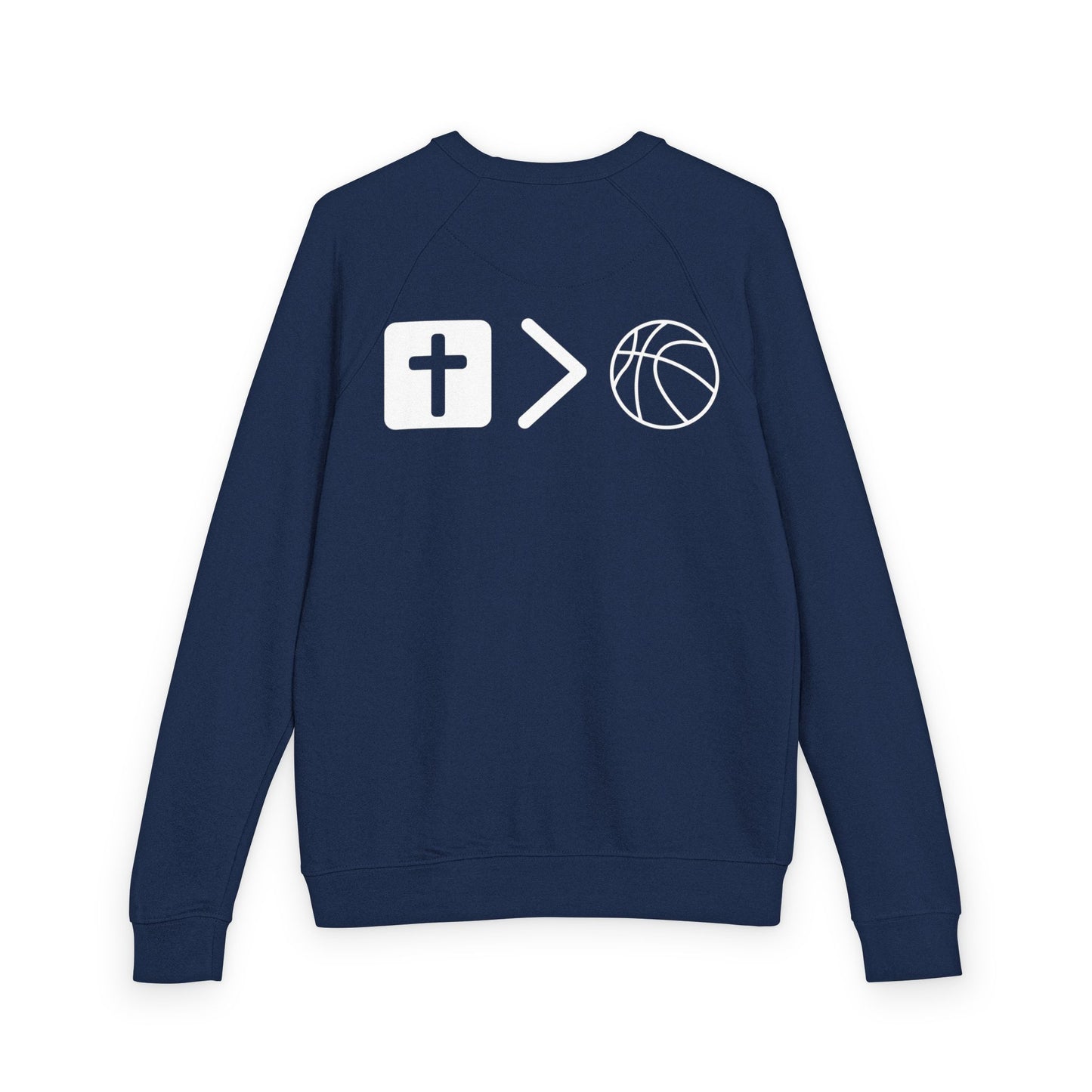 Terry Crewneck Sweatshirt Jesus is bigger than basketball.