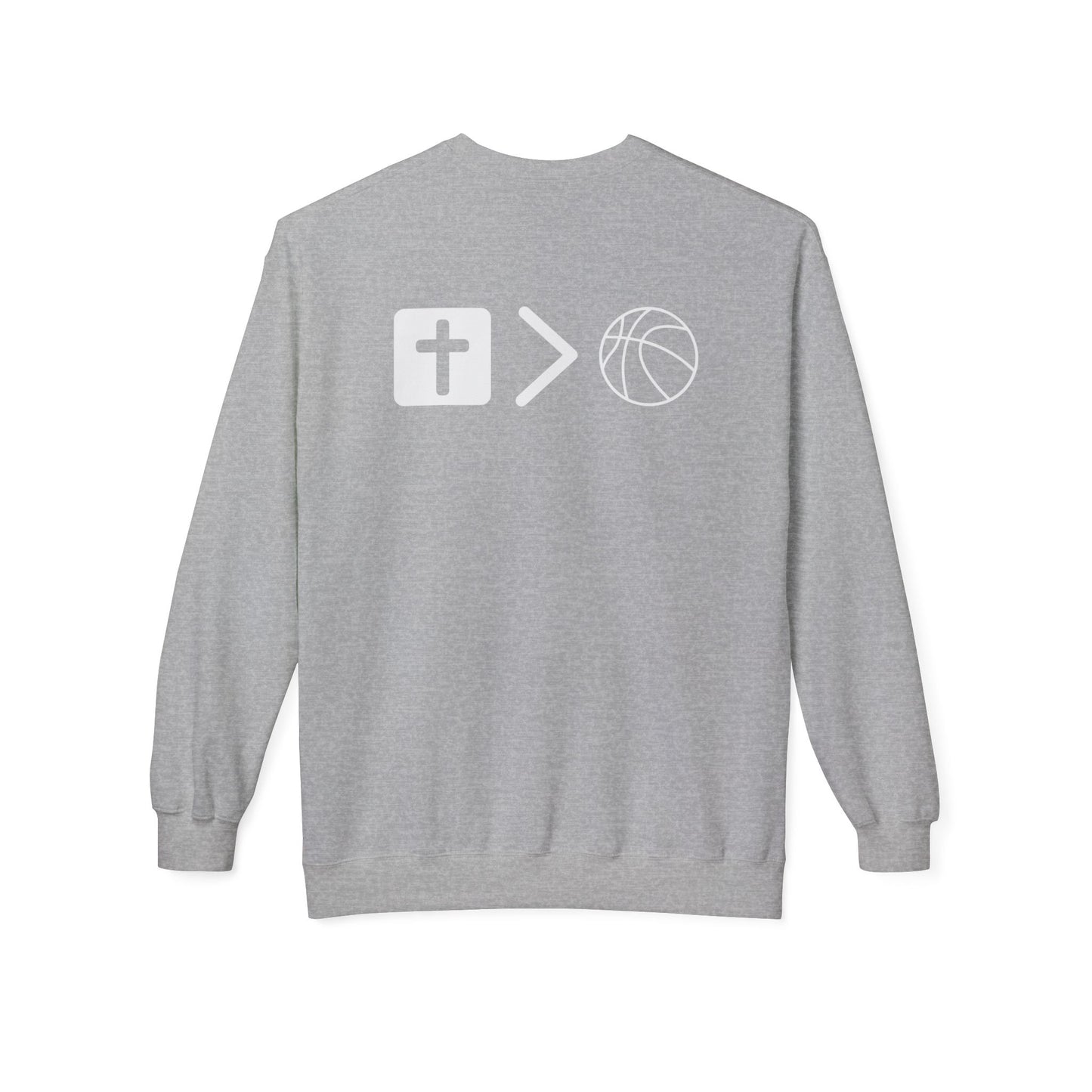 Light Weight Jesus is bigger than basketball Crew Neck