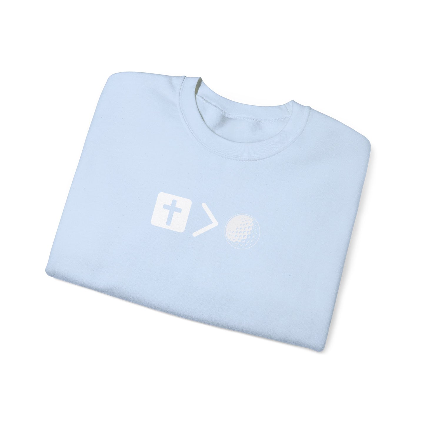 Jesus is bigger than golf Unisex Heavy Blend™ Crewneck Sweatshirt