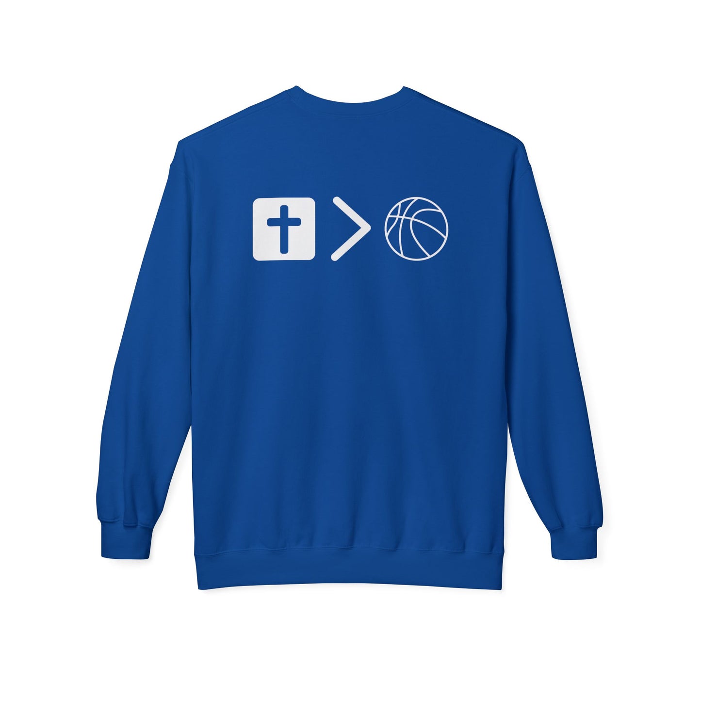 Light Weight Jesus is bigger than basketball Crew Neck