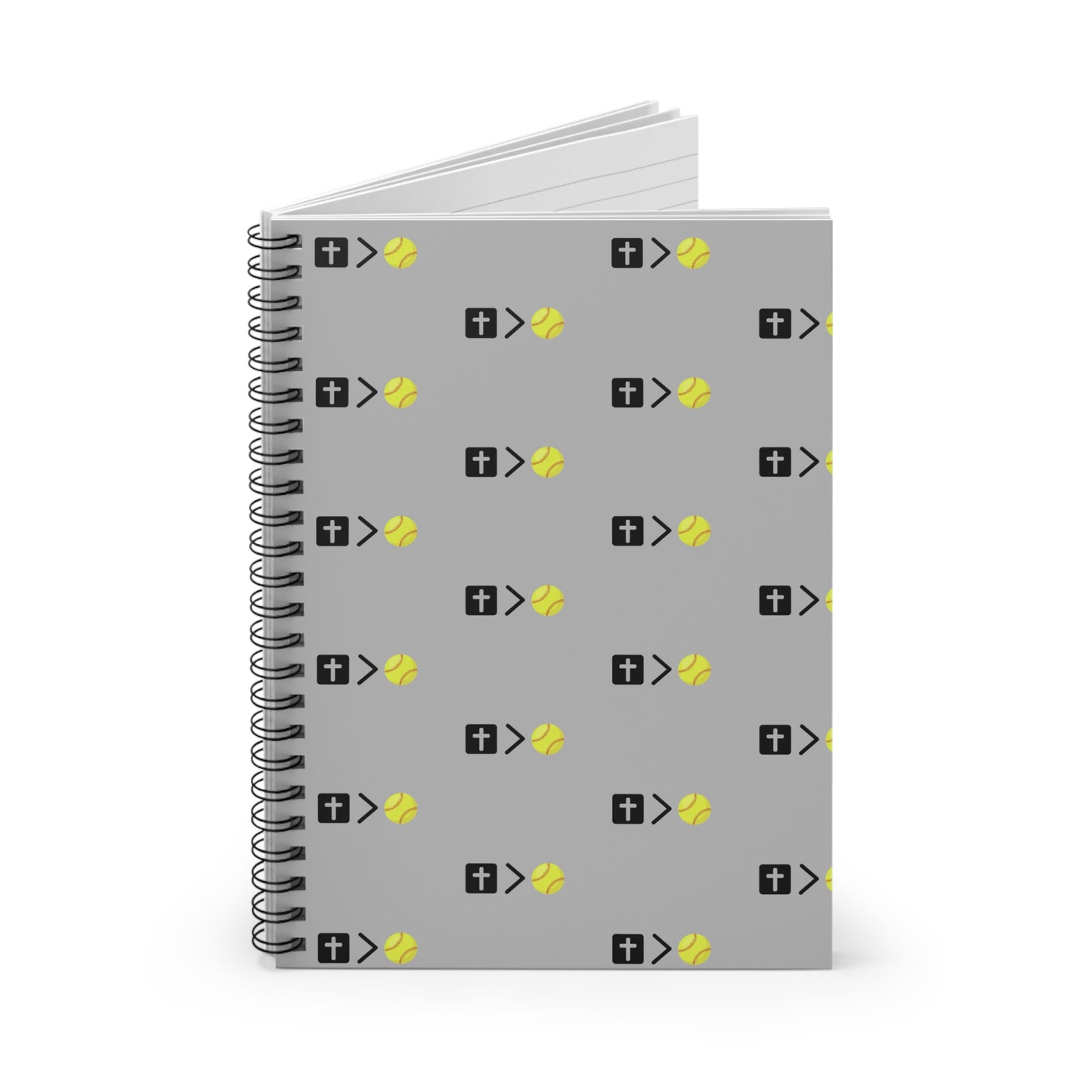 Jesus is bigger than softball Spiral Notebook - Ruled Line