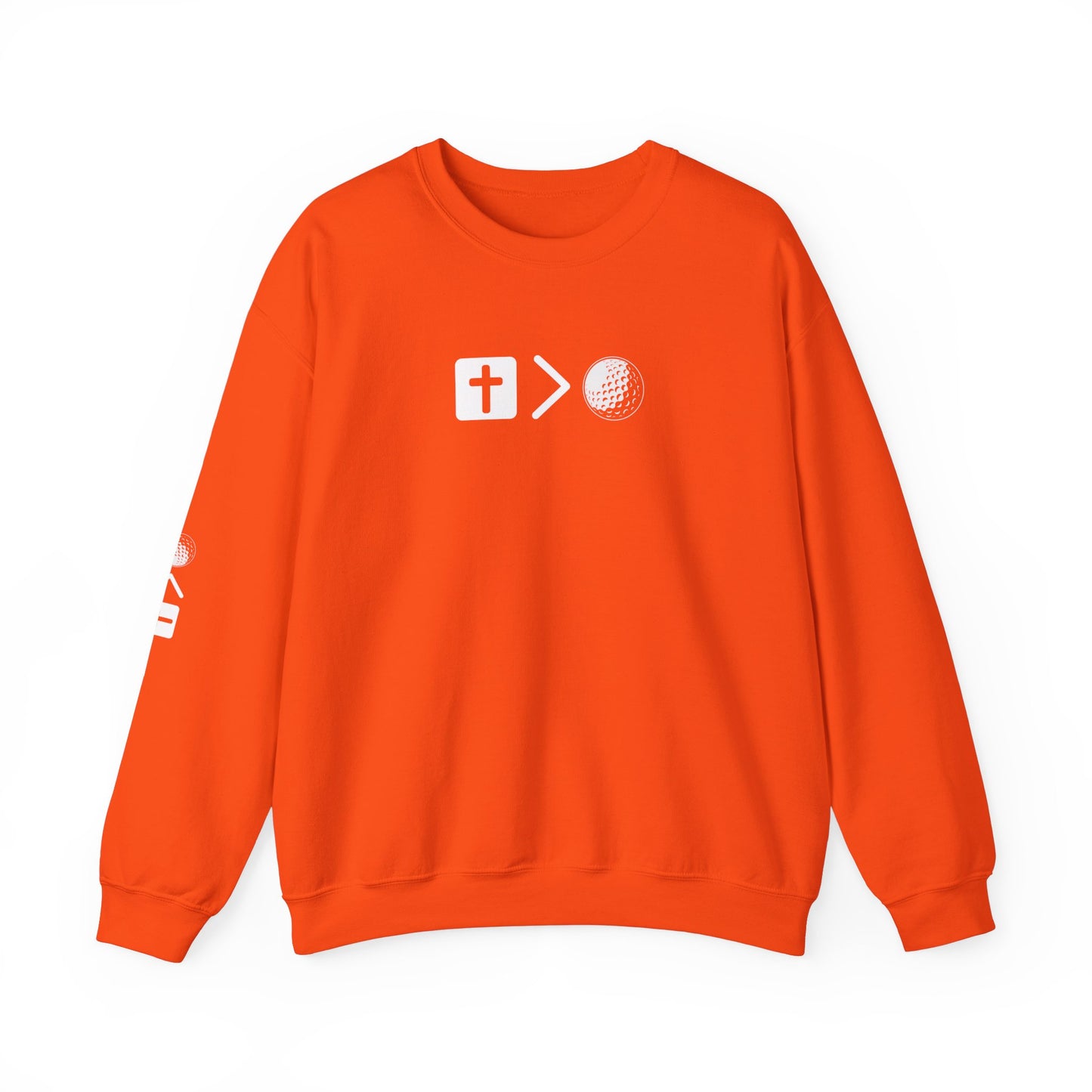 Jesus is bigger than golf Unisex Heavy Blend™ Crewneck Sweatshirt