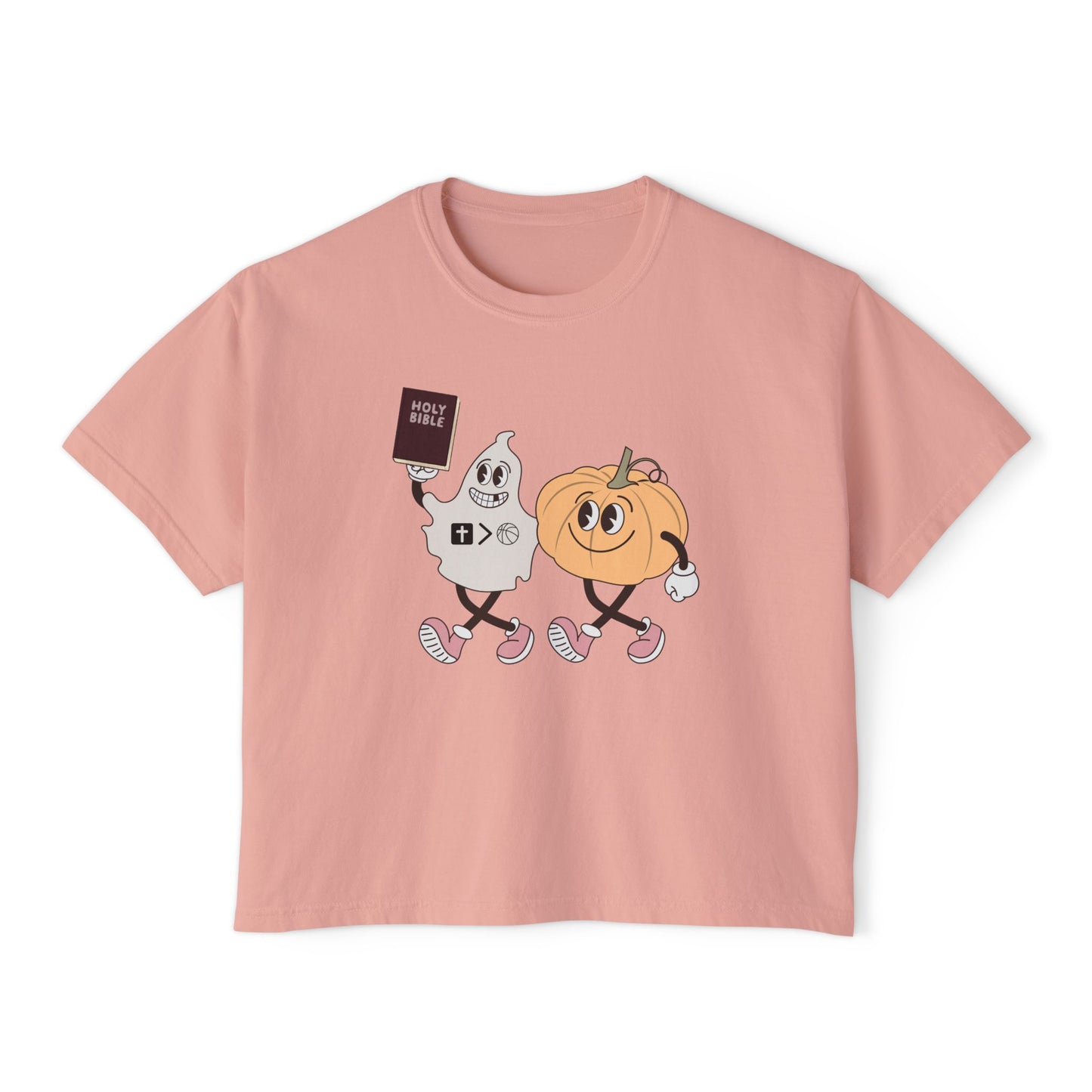 Jesus is bigger than basketball fall fun boxy top