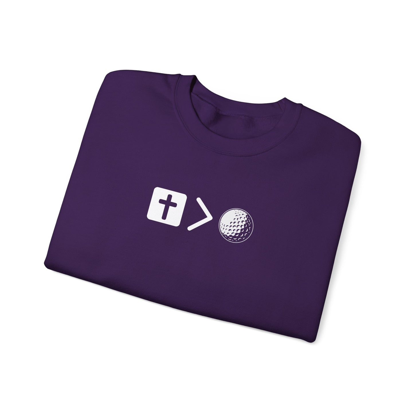 Jesus is bigger than golf Unisex Heavy Blend™ Crewneck Sweatshirt
