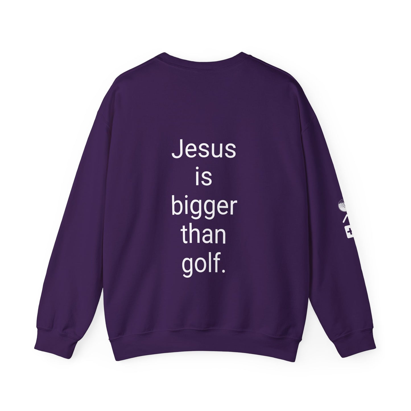 Jesus is bigger than golf Unisex Heavy Blend™ Crewneck Sweatshirt