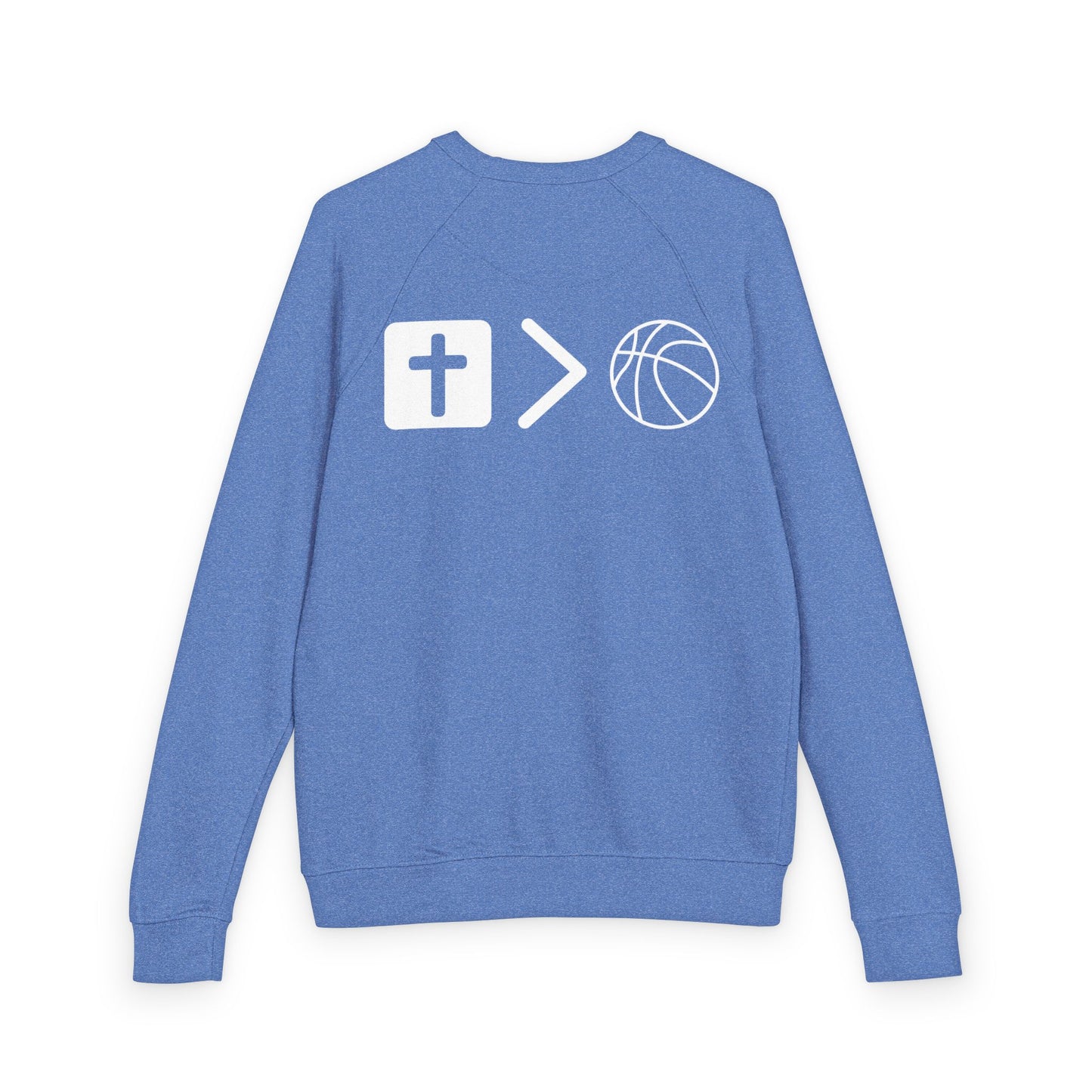 Terry Crewneck Sweatshirt Jesus is bigger than basketball.