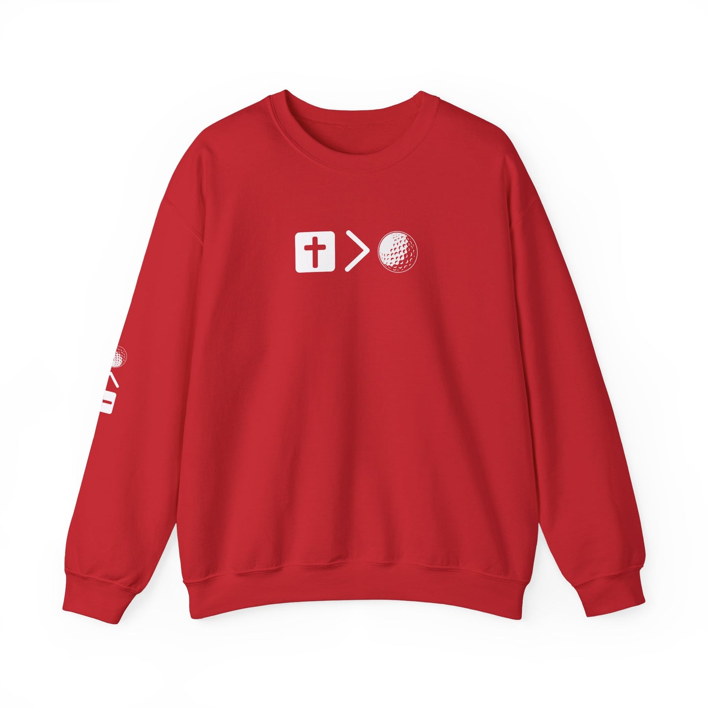 Jesus is bigger than golf Unisex Heavy Blend™ Crewneck Sweatshirt
