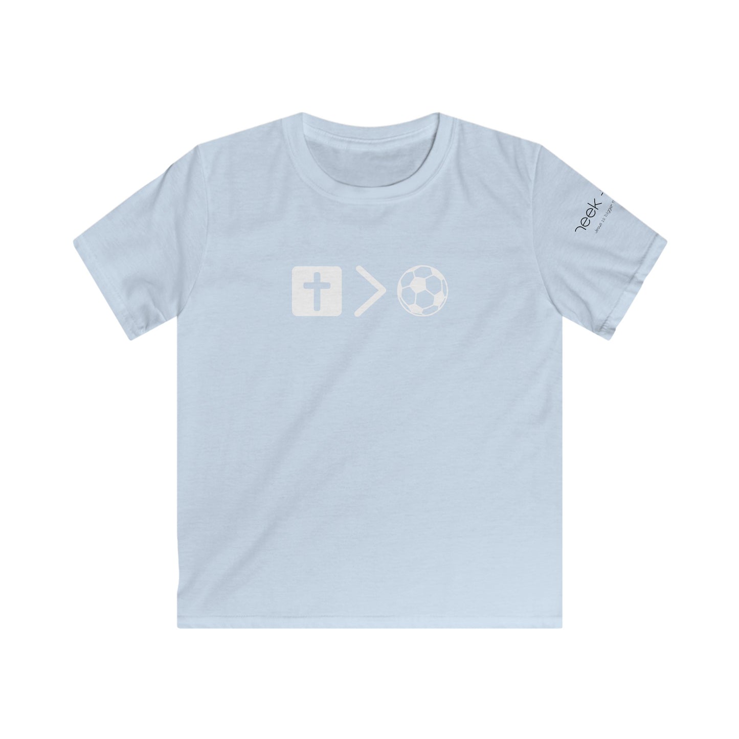 Youth Jesus is bigger than Soccer Short Sleeve Tee
