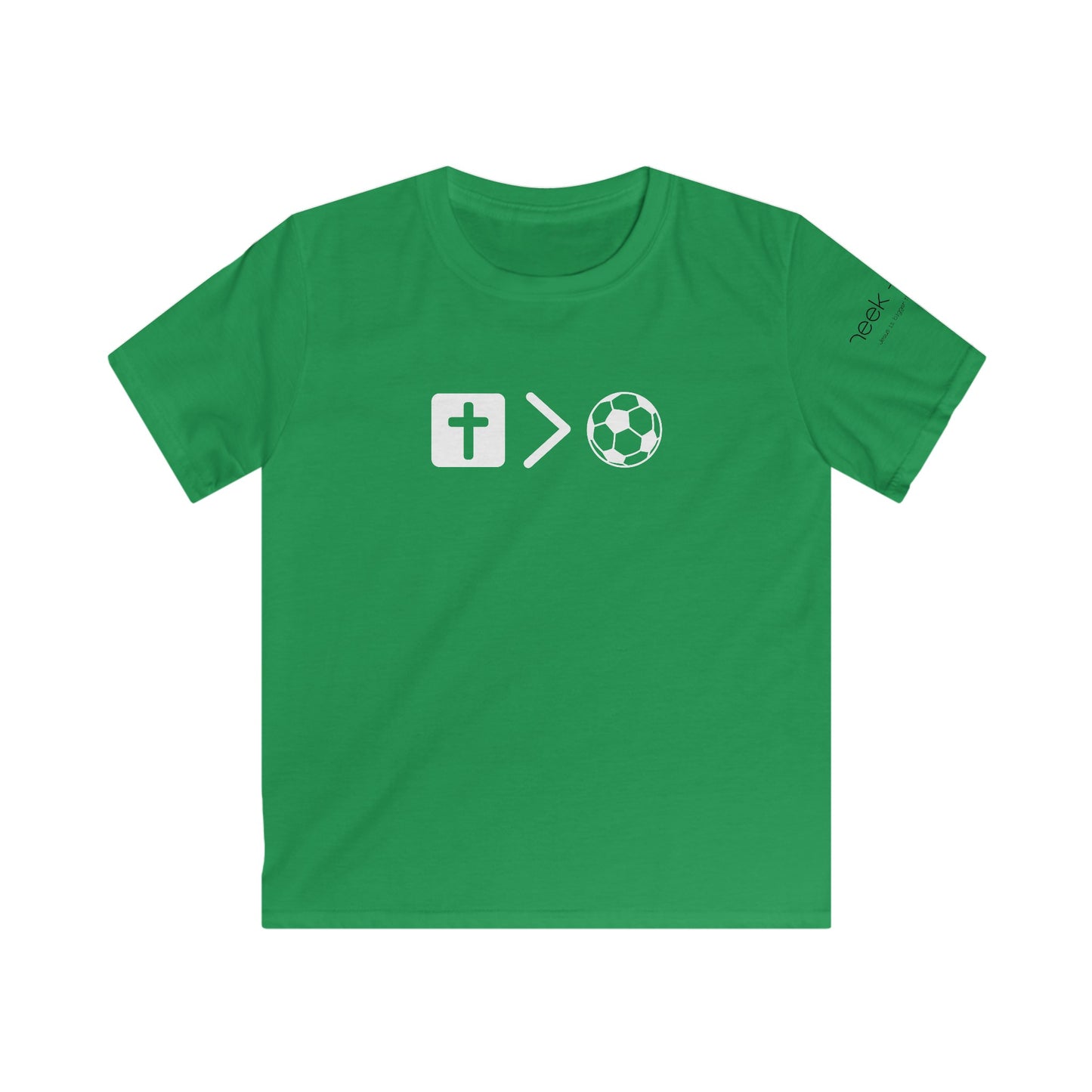 Youth Jesus is bigger than Soccer Short Sleeve Tee