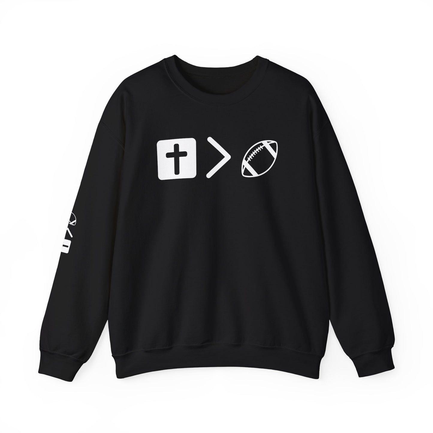 Jesus is bigger than football Unisex Heavy Blend™ Crewneck Sweatshirt