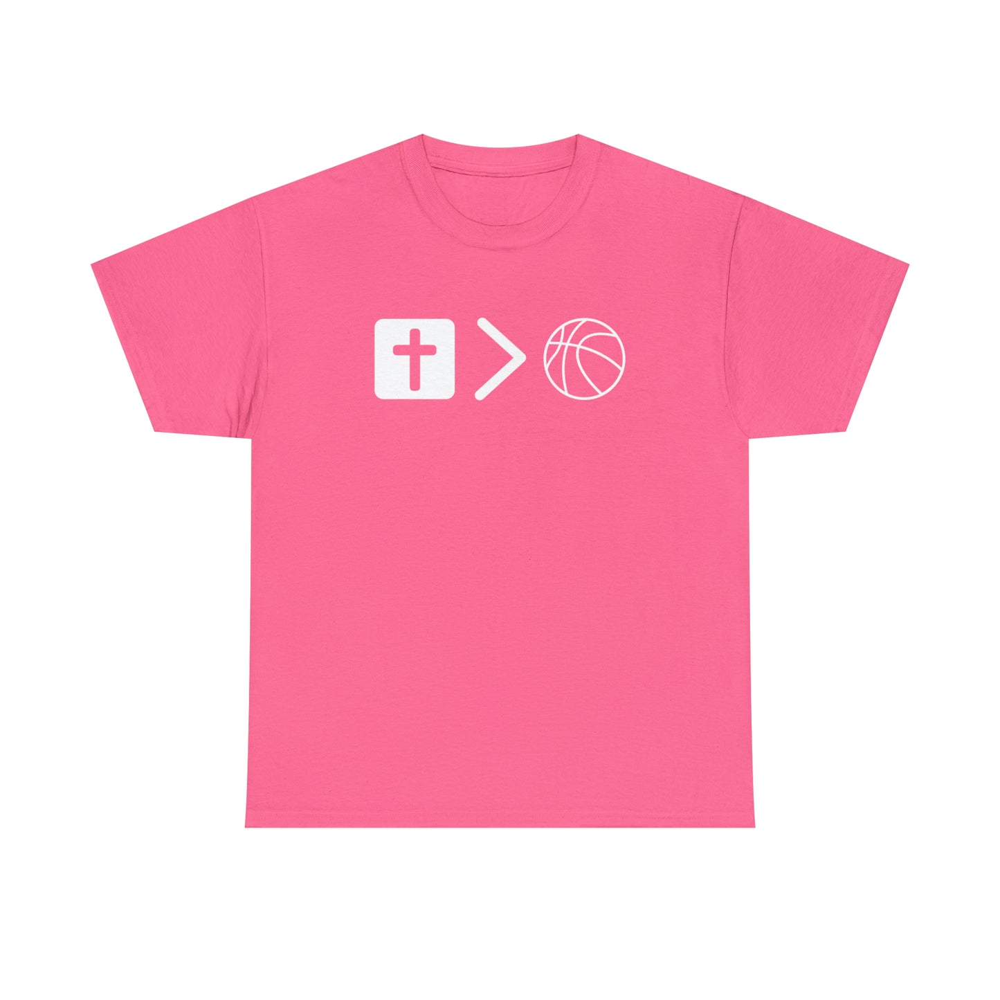 NEON Jesus is bigger than basketball Unisex Heavy Cotton Tee