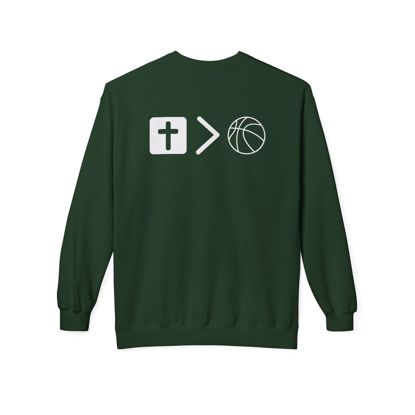 Light Weight Jesus is bigger than basketball Crew Neck