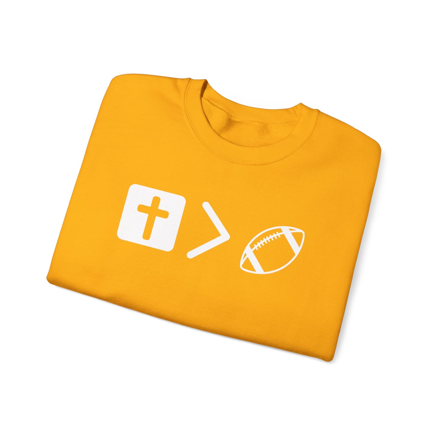 Jesus is bigger than football Unisex Heavy Blend™ Crewneck Sweatshirt