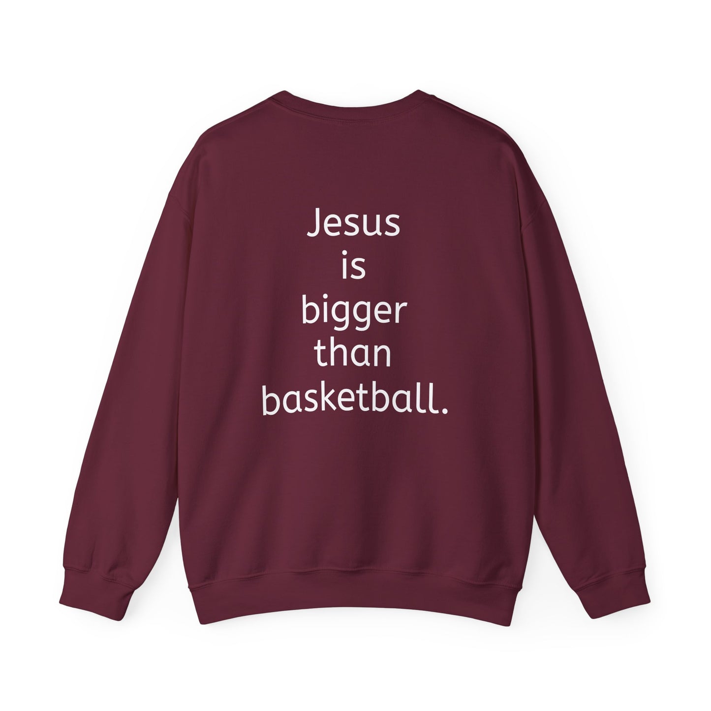Jesus is bigger than basketball Vintage Fall Stamp Crew