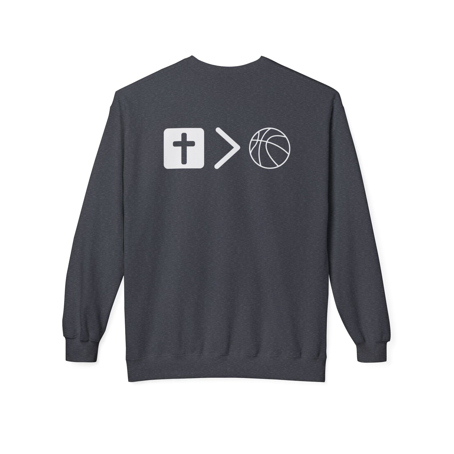 Light Weight Jesus is bigger than basketball Crew Neck