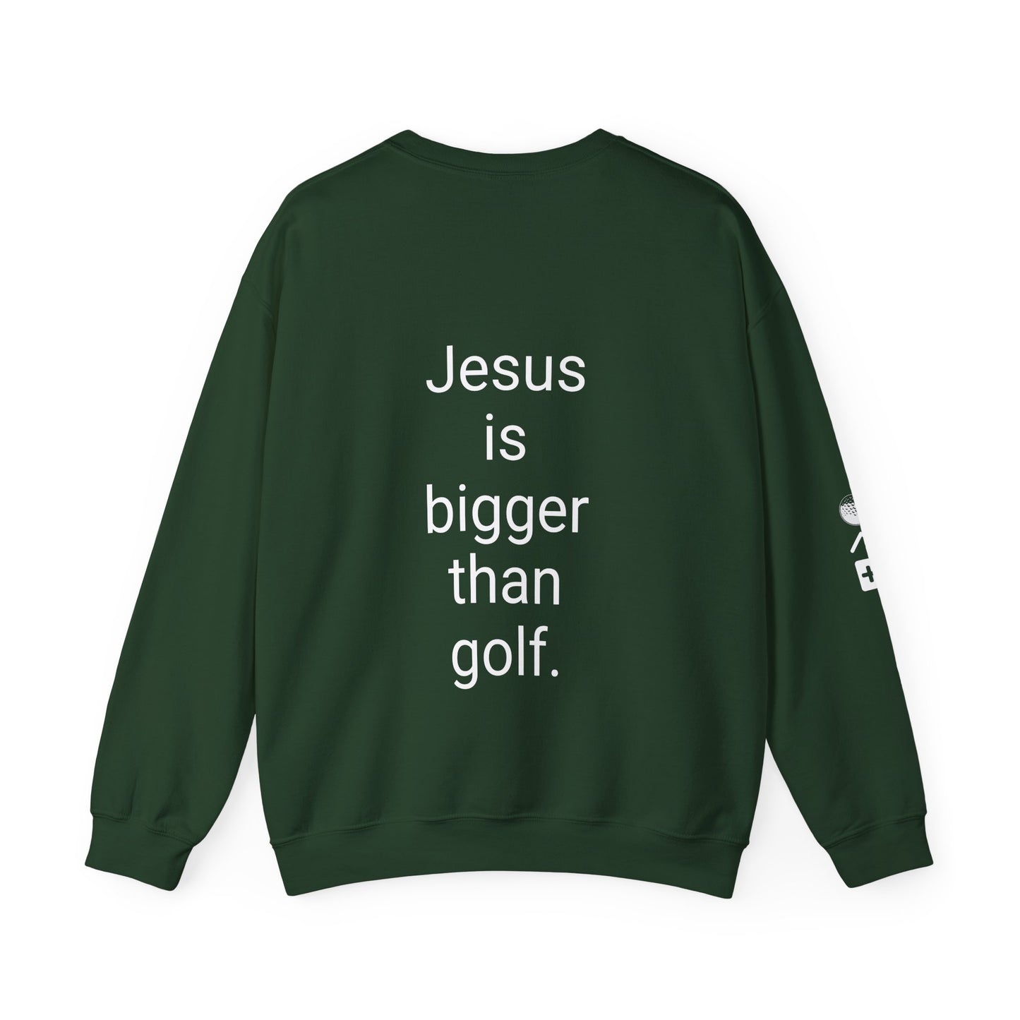 Jesus is bigger than golf Unisex Heavy Blend™ Crewneck Sweatshirt