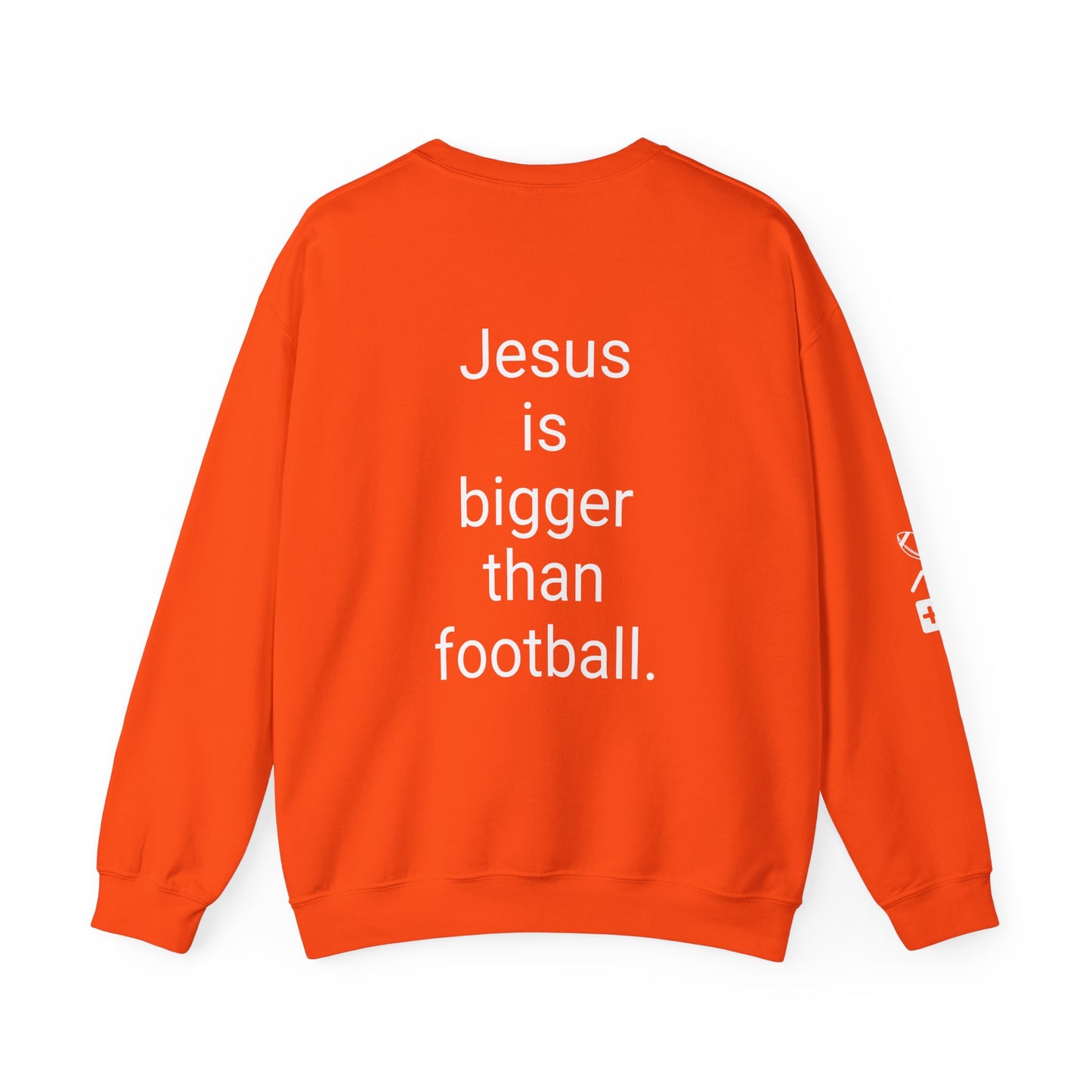 Jesus is bigger than football Unisex Heavy Blend™ Crewneck Sweatshirt
