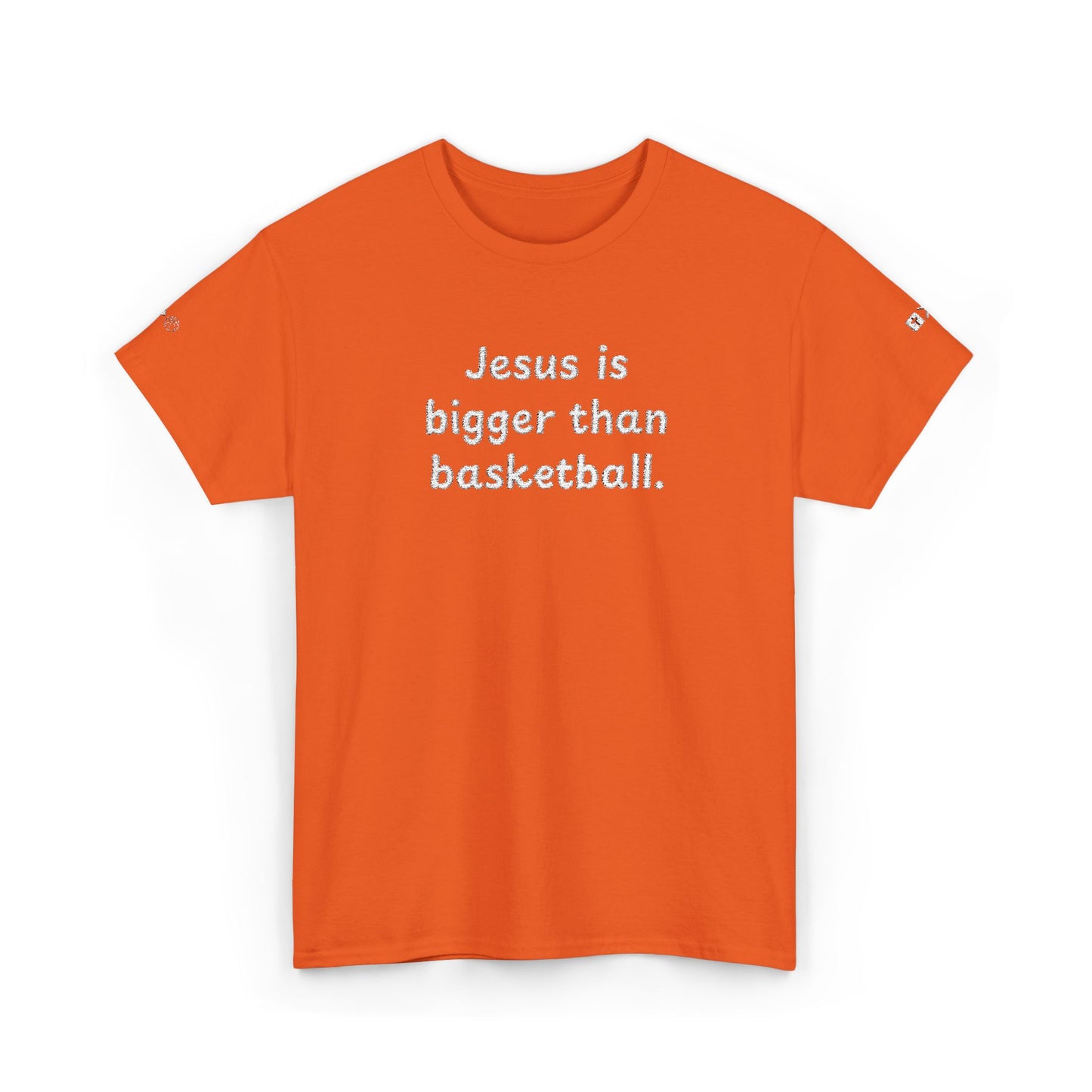 Special Edition Embroidery Jesus is Bigger Than Basketball Unisex Heavy Cotton Tee
