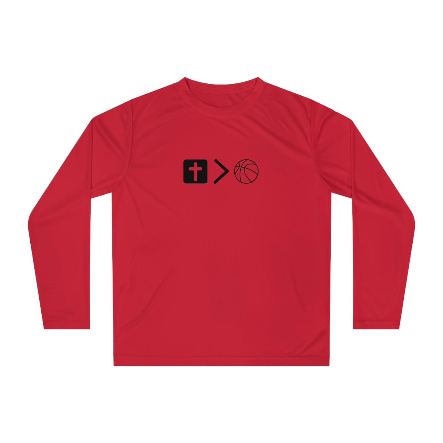 Jesus is bigger than basketball Unisex Performance Long Sleeve Shirt
