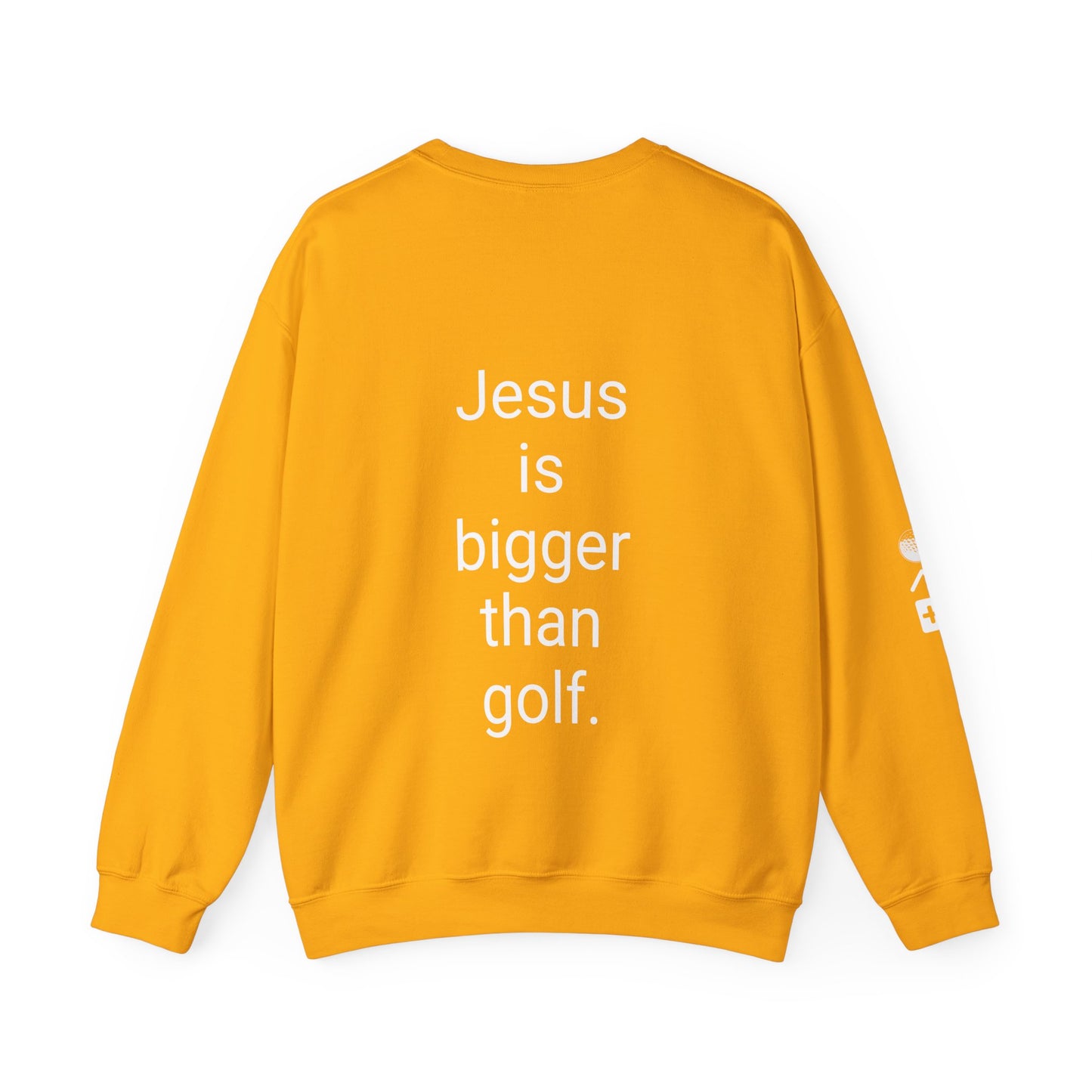 Jesus is bigger than golf Unisex Heavy Blend™ Crewneck Sweatshirt