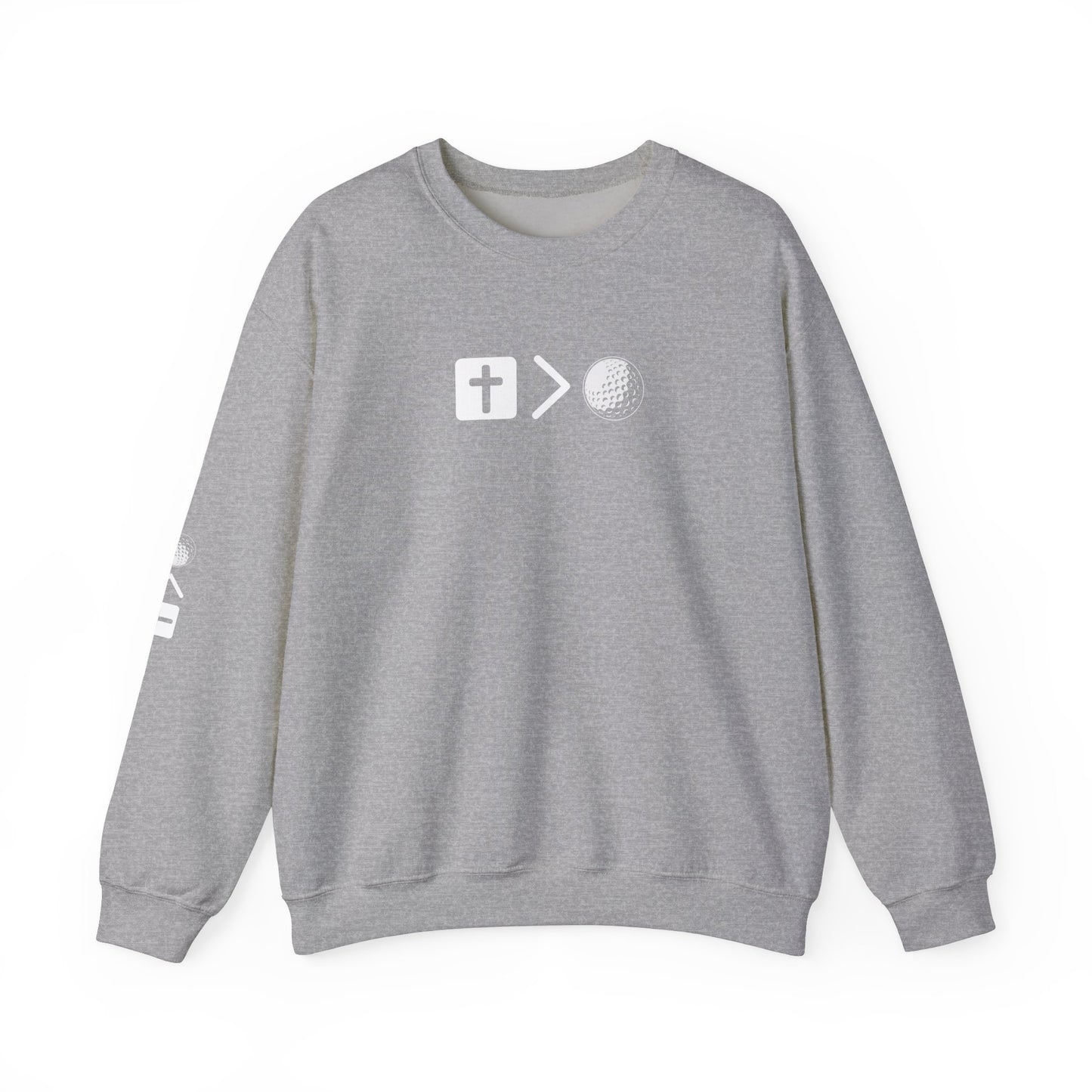 Jesus is bigger than golf Unisex Heavy Blend™ Crewneck Sweatshirt