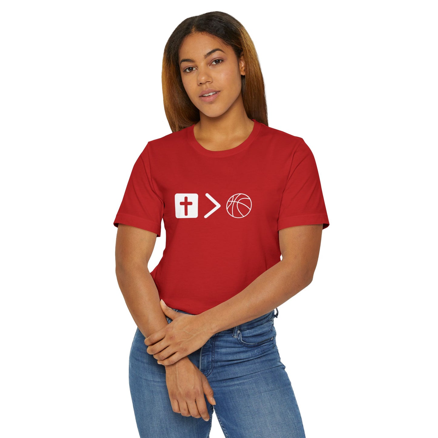Jesus is bigger than basketball Classic Unisex Jersey T-Shirt