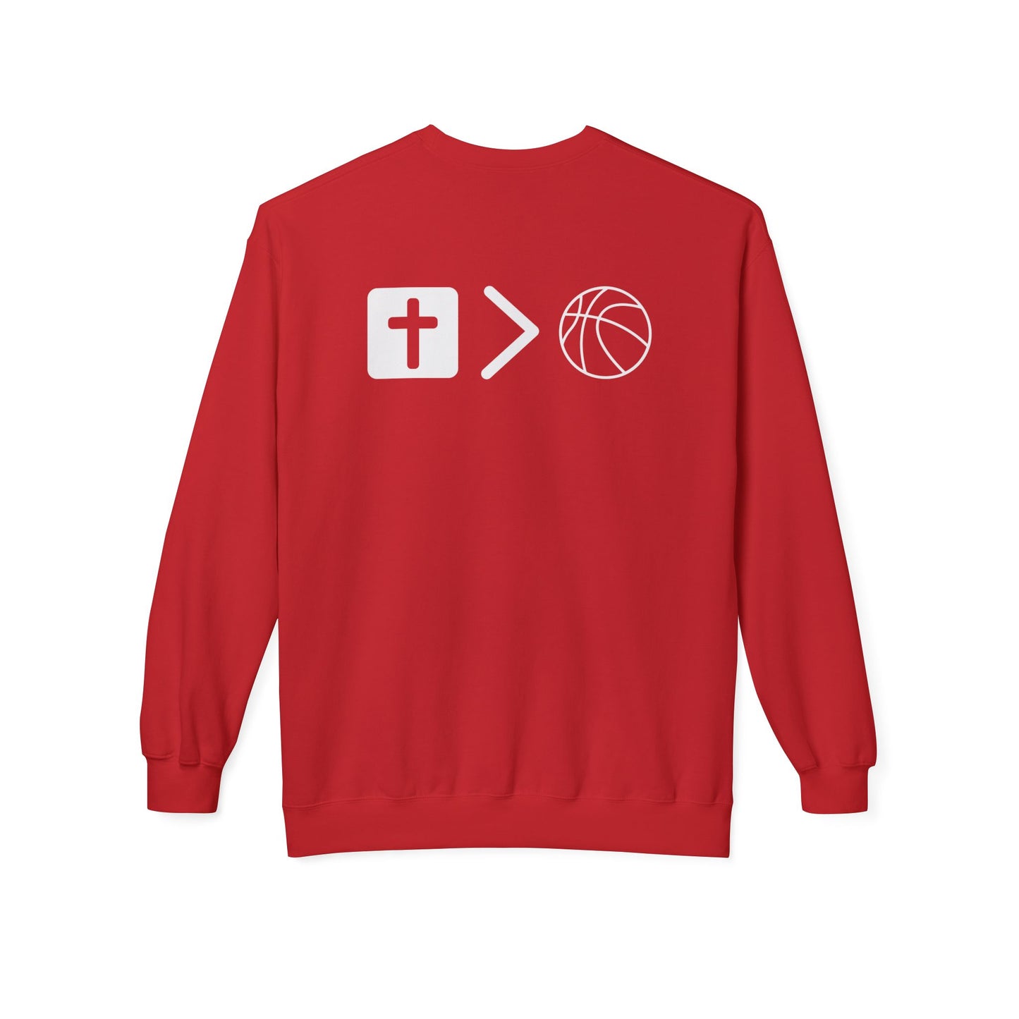 Light Weight Jesus is bigger than basketball Crew Neck