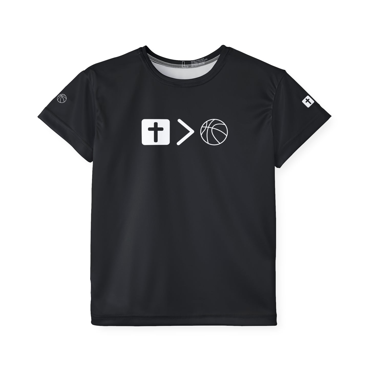 Athletic Jesus is bigger than basketball Youth Shirt