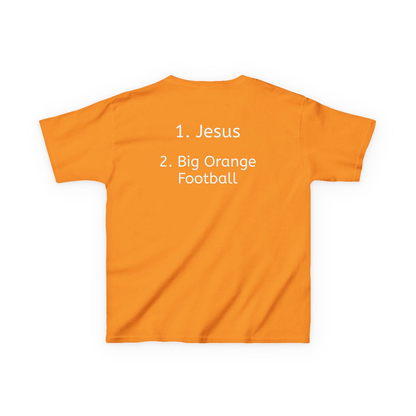 Jesus and Big Orange Football Kids Tee