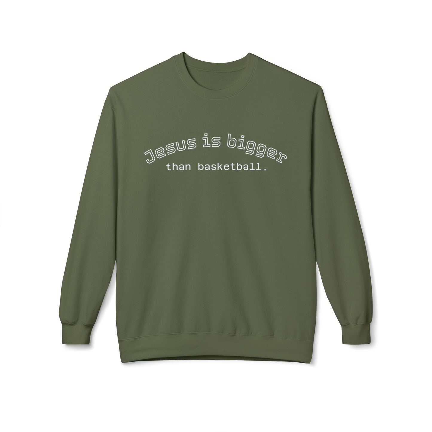Light Weight Jesus is bigger than basketball Crew Neck