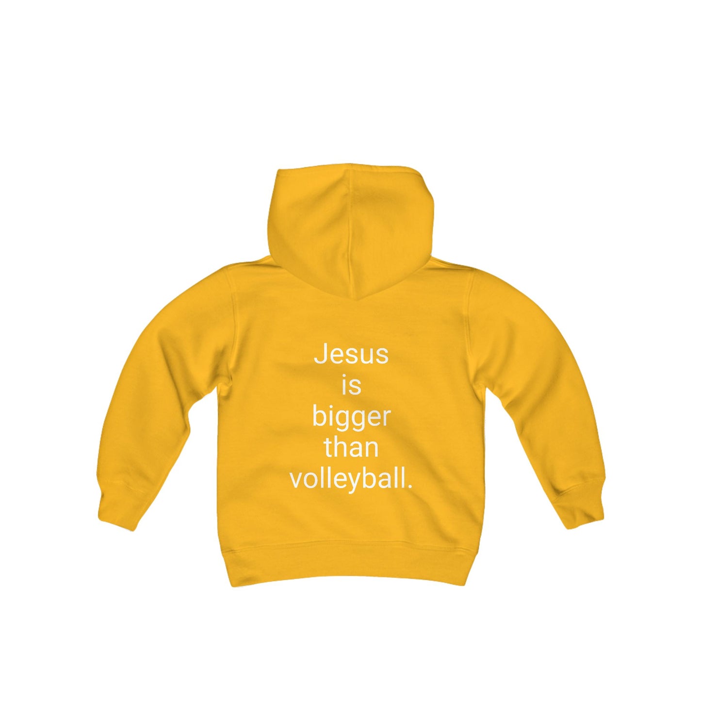 Jesus is bigger than volleyball Youth Heavy Blend Hooded Sweatshirt