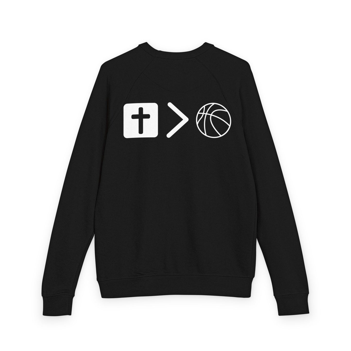 Terry Crewneck Sweatshirt Jesus is bigger than basketball.