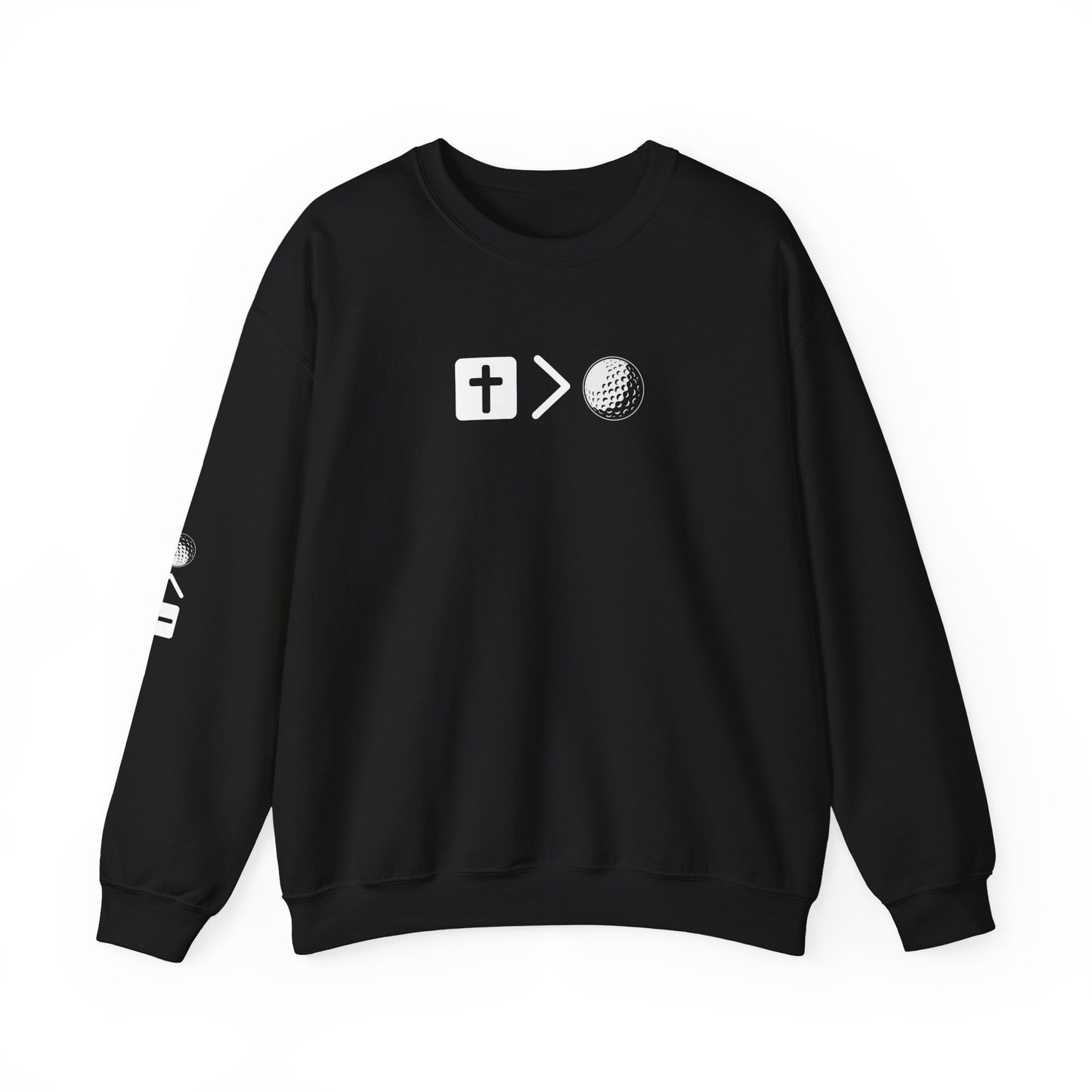 Jesus is bigger than golf Unisex Heavy Blend™ Crewneck Sweatshirt