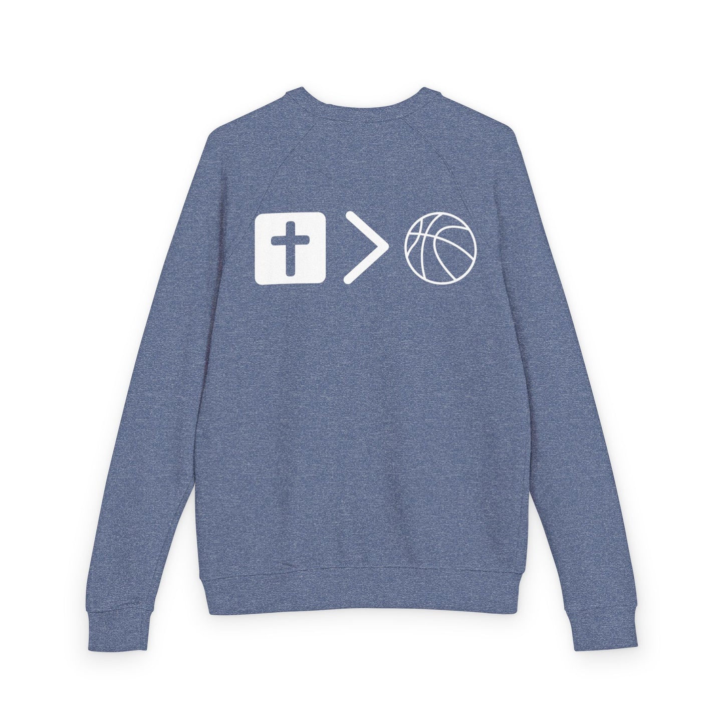 Terry Crewneck Sweatshirt Jesus is bigger than basketball.