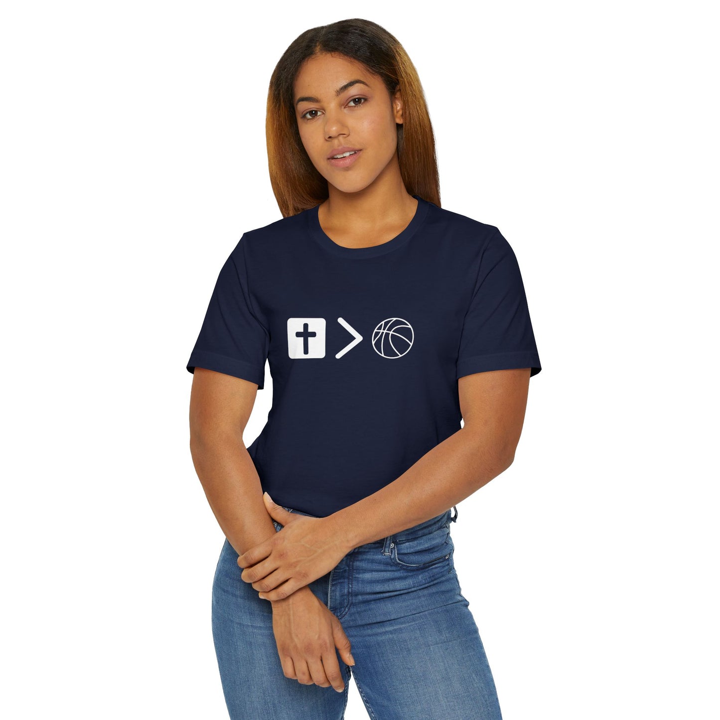 Jesus is bigger than basketball Classic Unisex Jersey T-Shirt