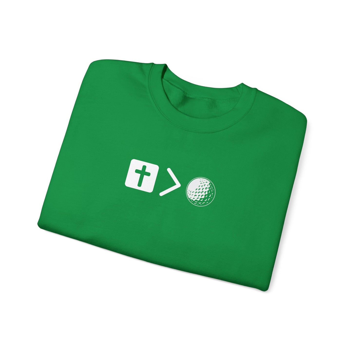 Jesus is bigger than golf Unisex Heavy Blend™ Crewneck Sweatshirt