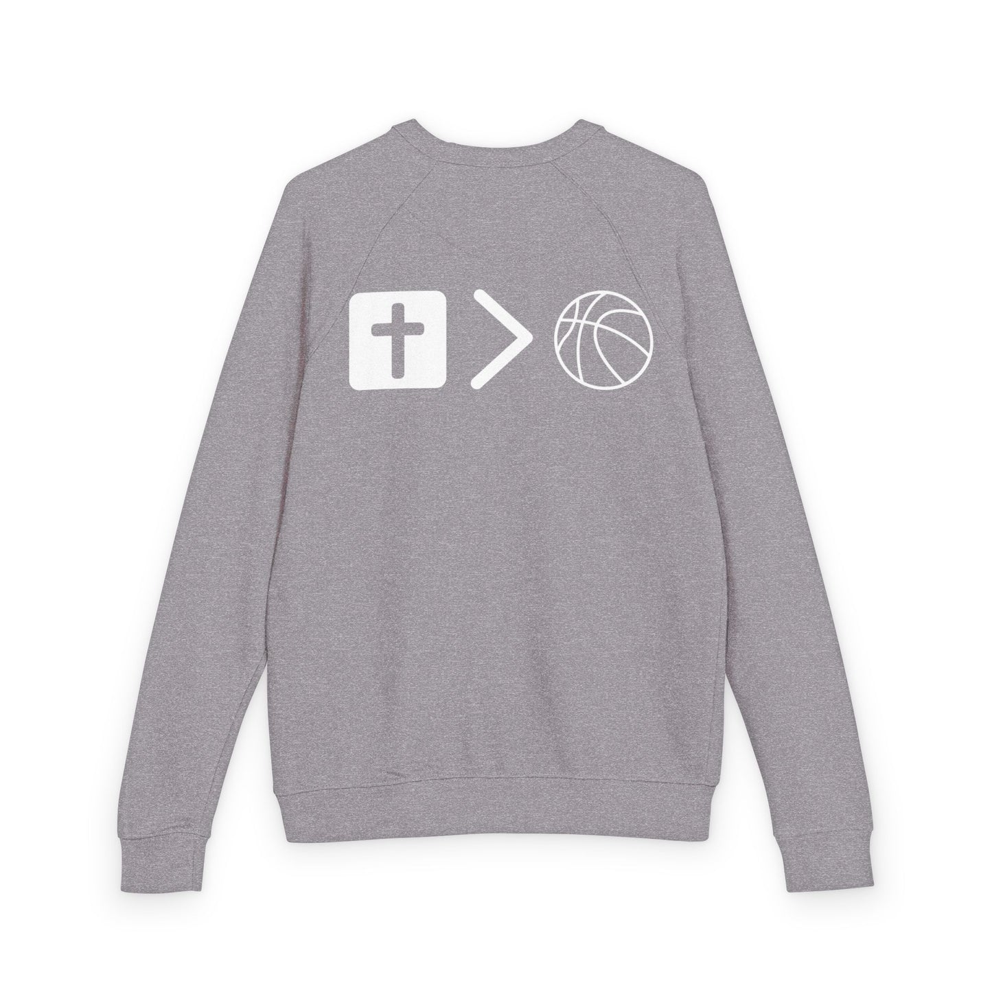Terry Crewneck Sweatshirt Jesus is bigger than basketball.