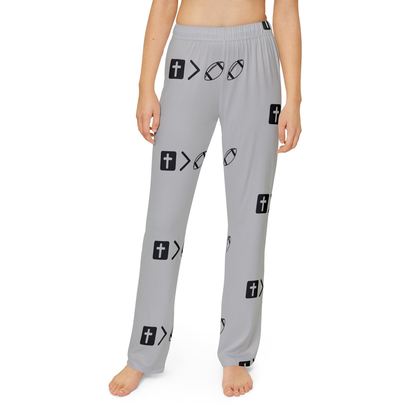 Jesus is bigger than football Kids Soft Pajama Pants