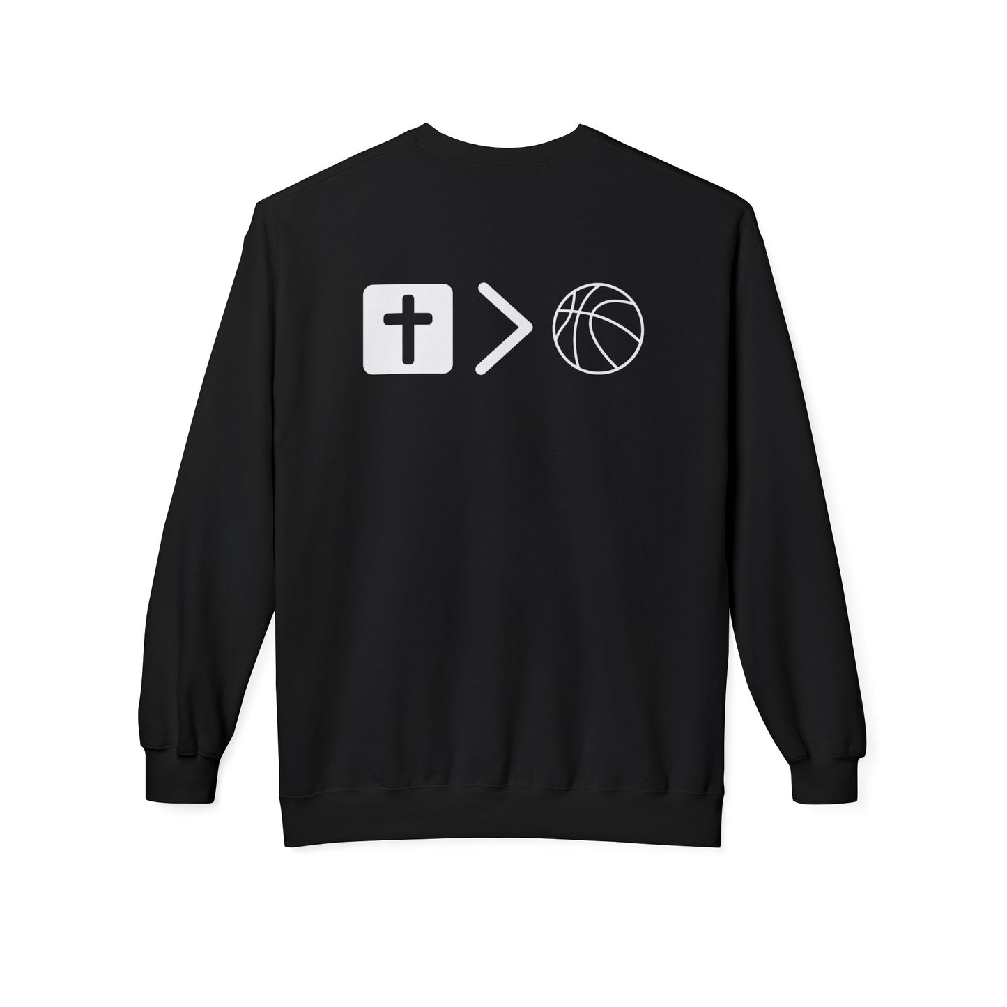 Light Weight Jesus is bigger than basketball Crew Neck