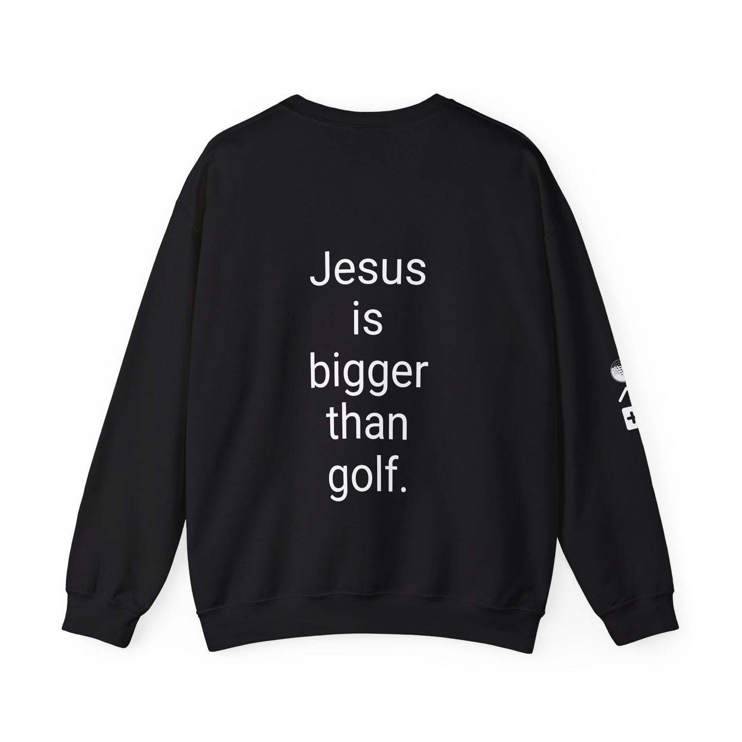 Jesus is bigger than golf Unisex Heavy Blend™ Crewneck Sweatshirt