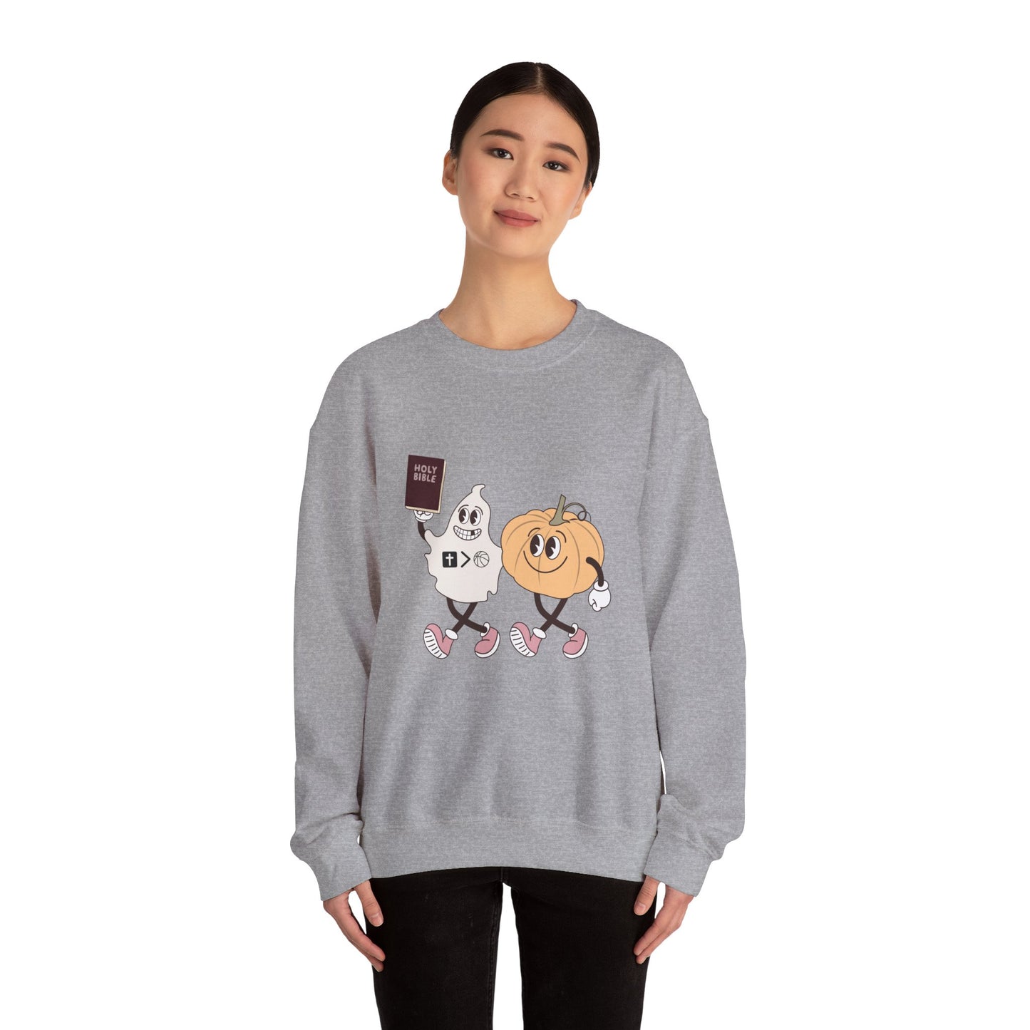 Jesus is bigger than basketball fall fun sweat shirt
